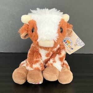 NWT Build a Bear Workshop 2023 Lil Longhorn Cow 6" Mini Buddies Baby Plush BaB